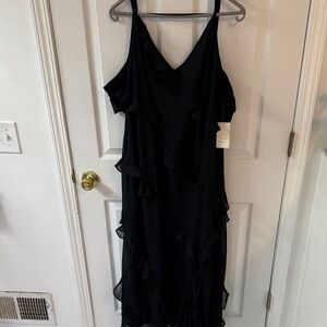 A New Day Elegant Black Ruffle Dress size 4x but can also fit a 3x